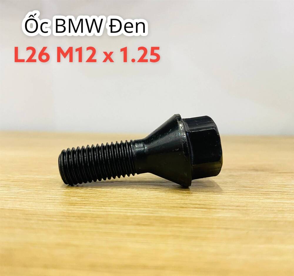 Ốc BMW Đen L26 M12 x 1.25