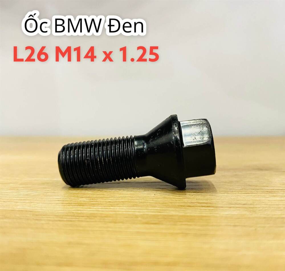 Ốc BMW đen L26 M14 x 1.25